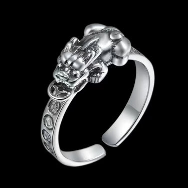 Lucky Silver Pixiu Ring YourSoulPlace.com